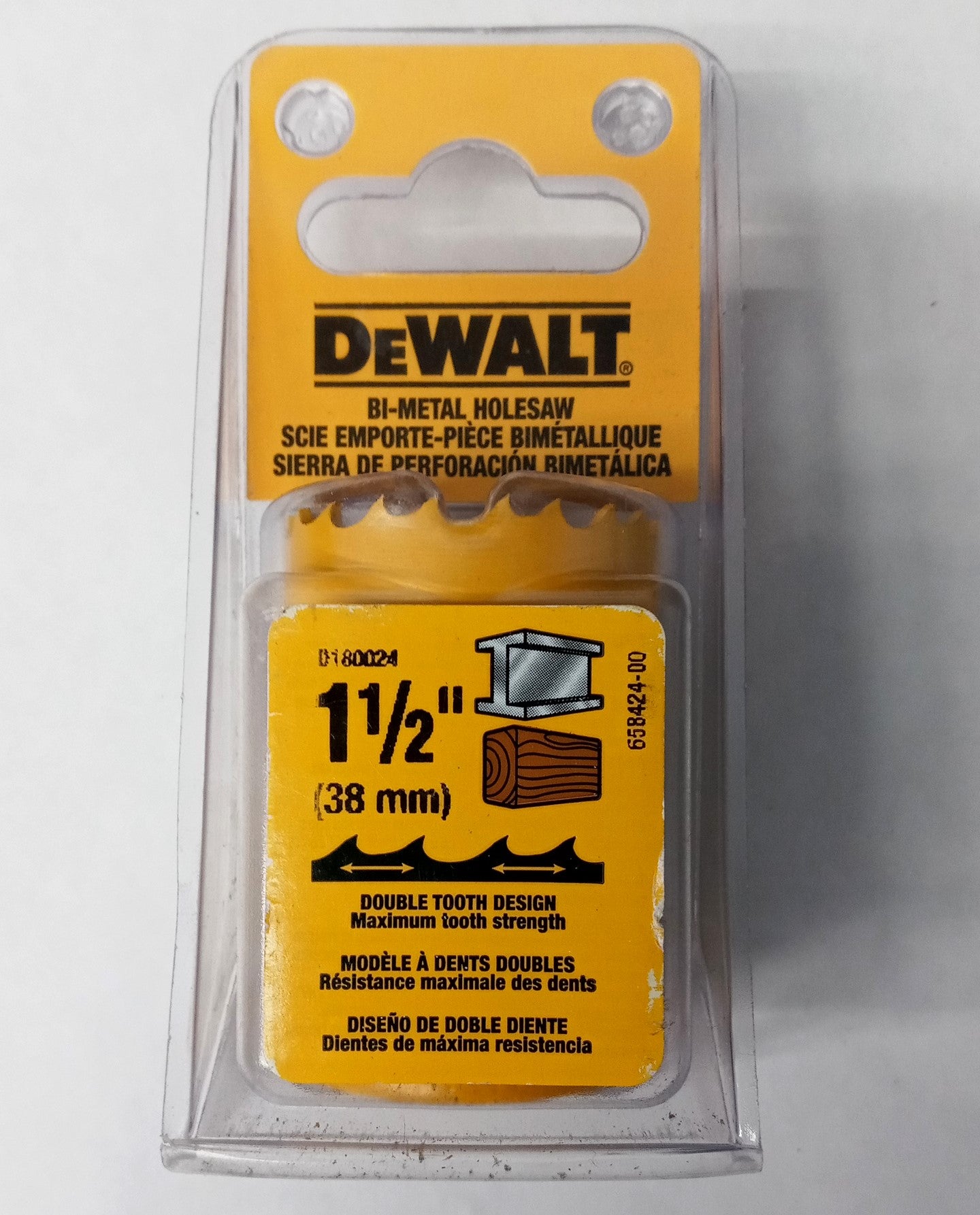 DeWalt D180024 1-1/2" (38mm) Bi-Metal Holesaw USA