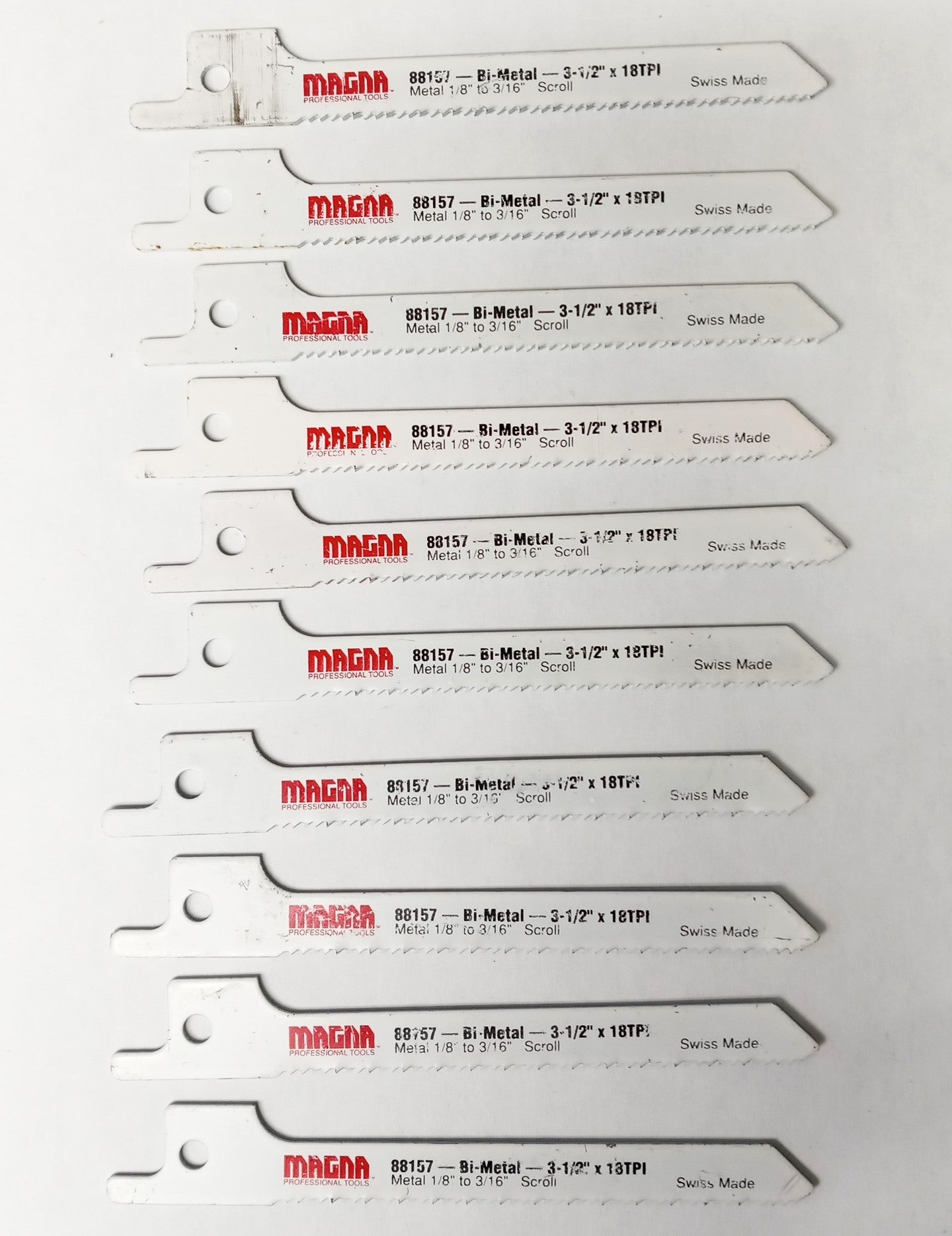 Magna 88157 Bi-Metal 3-1/2" x 18TPI Scroll Jigsaw Blades 10pcs