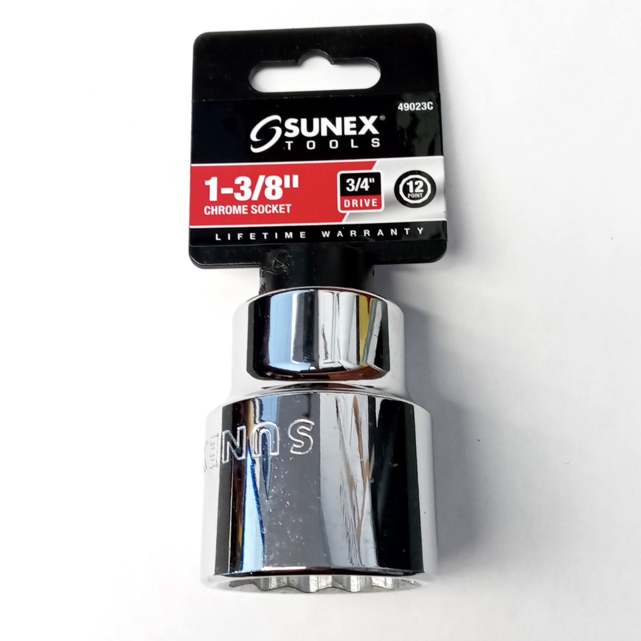 Sunex 49023C 3/4" Drive 1-3/8" Chrome Socket 12pt Socket