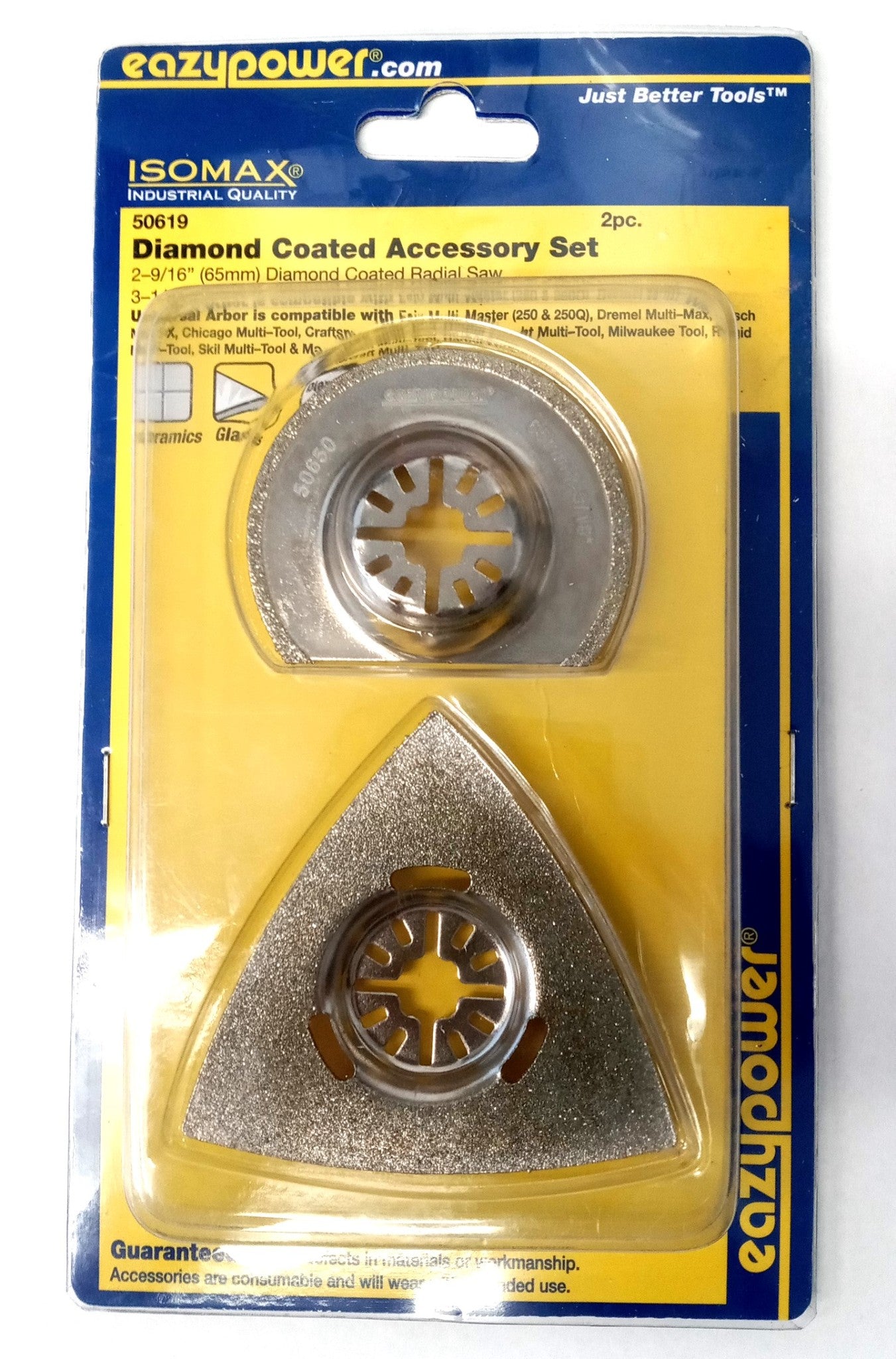 Eazypower ISOMAX 50619 2pc. Diamond Coated Oscillating Accessory Set