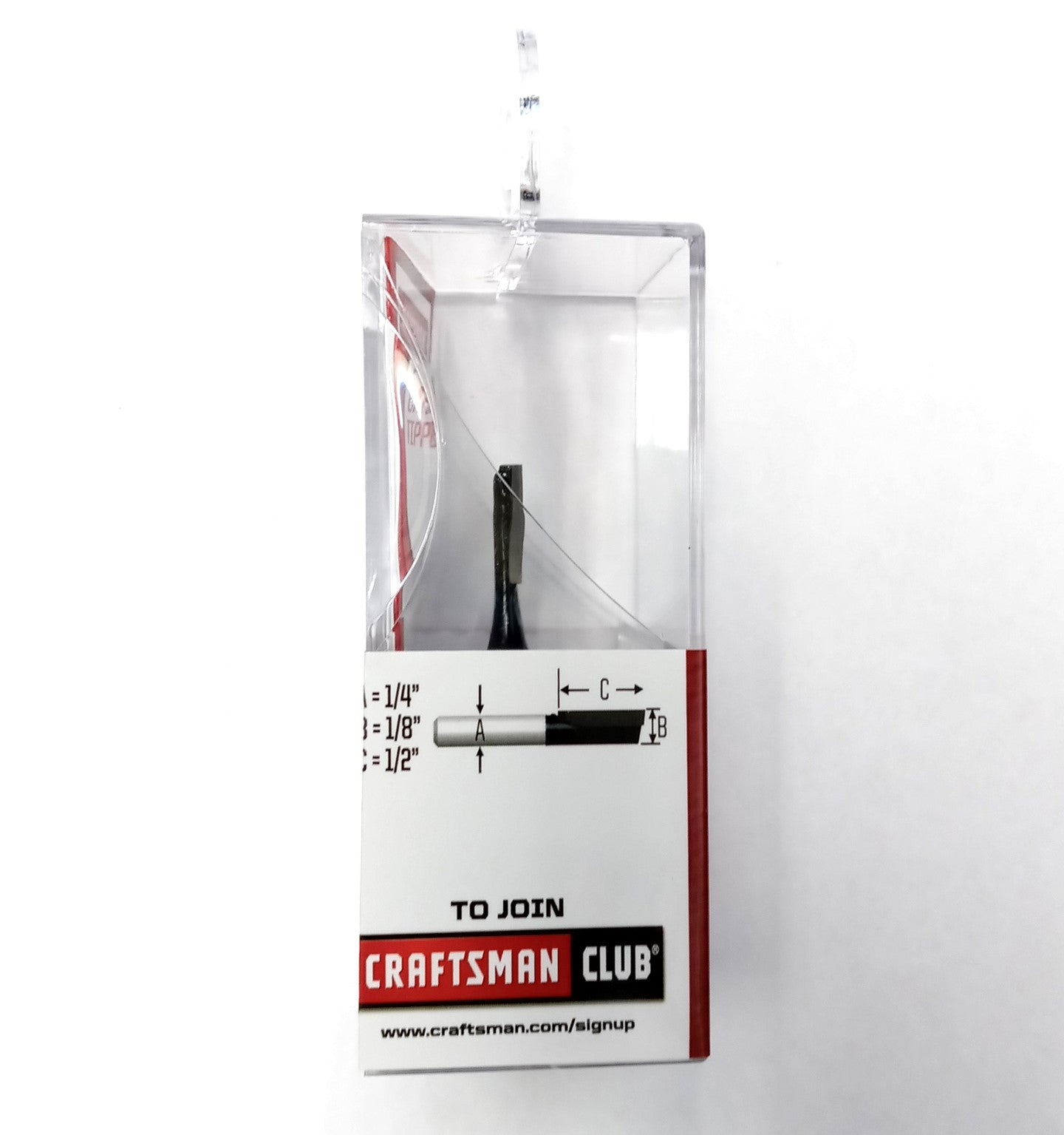Craftsman 99716 1/8" Straight Cutting Carbide Router Bit 1/4" Shank