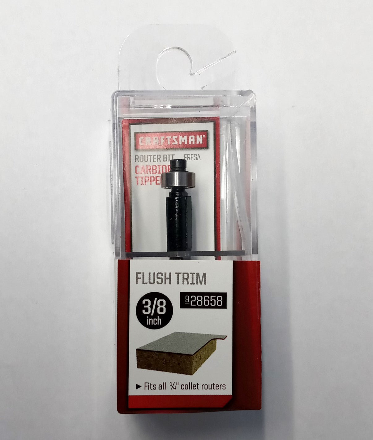 Craftsman 28658 3/8" Flush Trim Router Bit 1/4" Shank