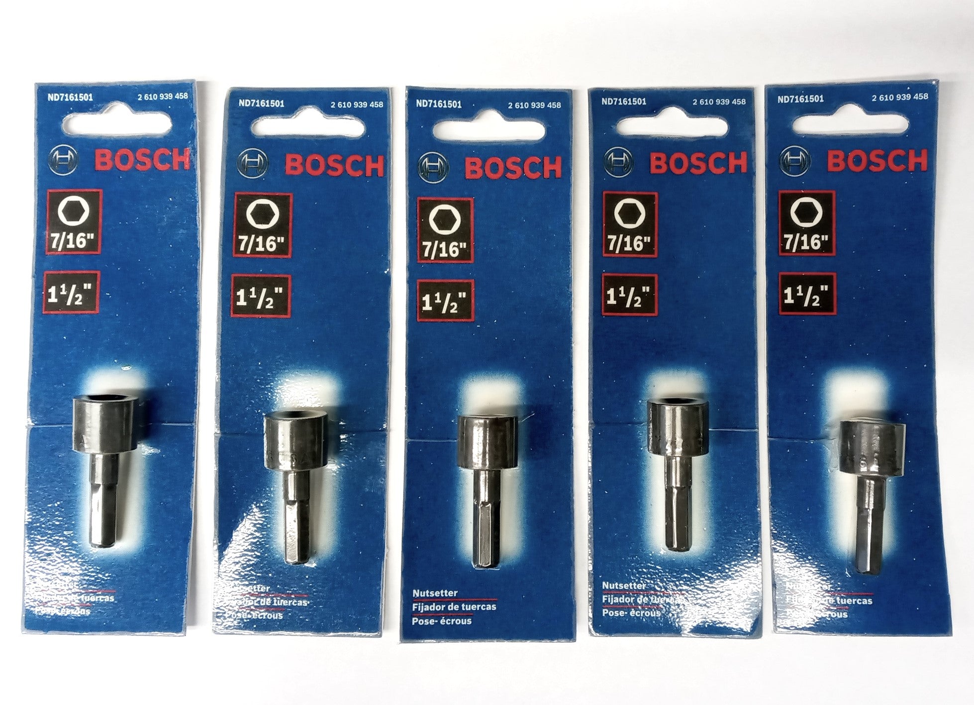Bosch ND7161501 7/16" x 1-1/2" Nutsetter USA 5pcs.