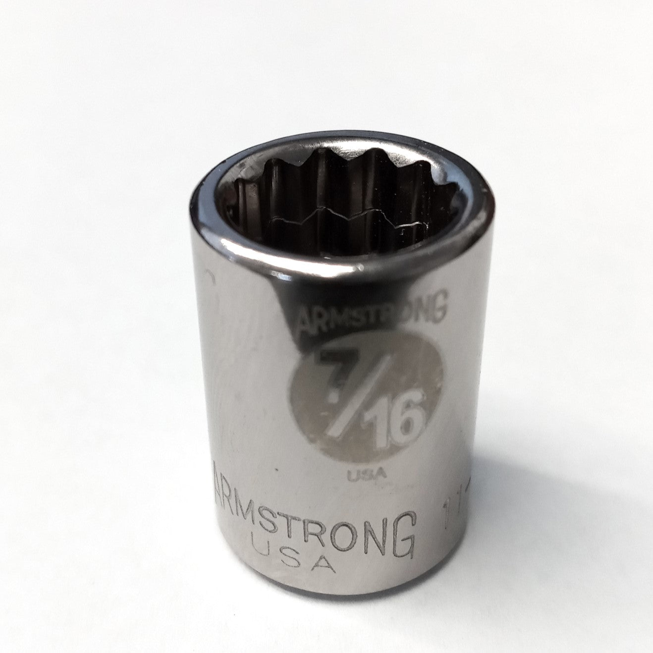 Armstrong 11-114 Socket 7/16" 12 Point, 3/8" Drive USA #21