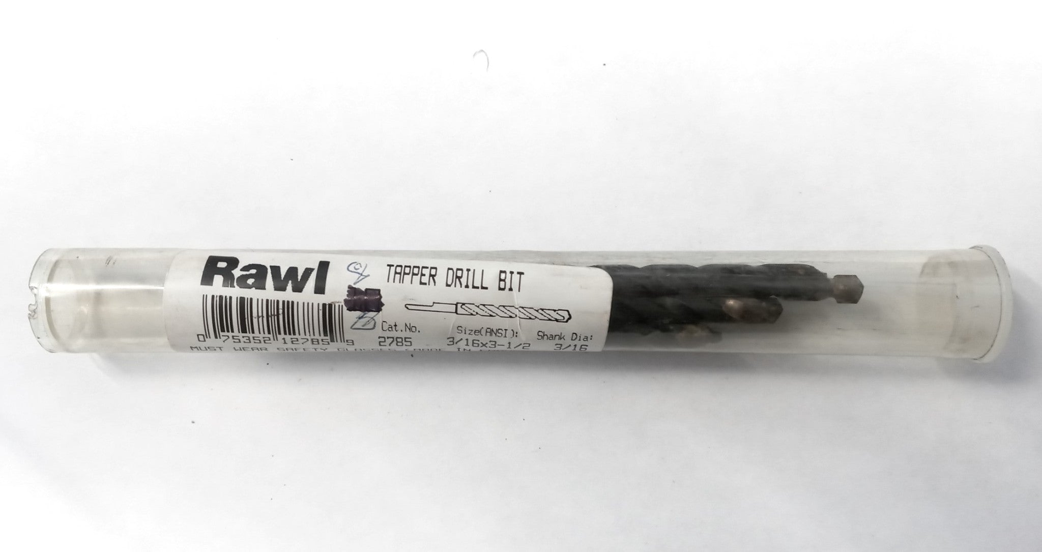 Rawl 2785 Tapper Drill Bits 3/16" x 3-1/2" with 3/16" Shank 8pcs (France)