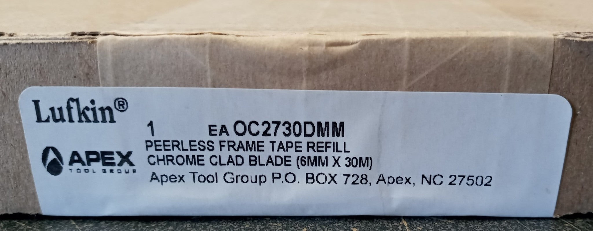 Lufkin OC2730DMM 6mm x 30m Chrome Clad Peerless Frame Tape Refill USA