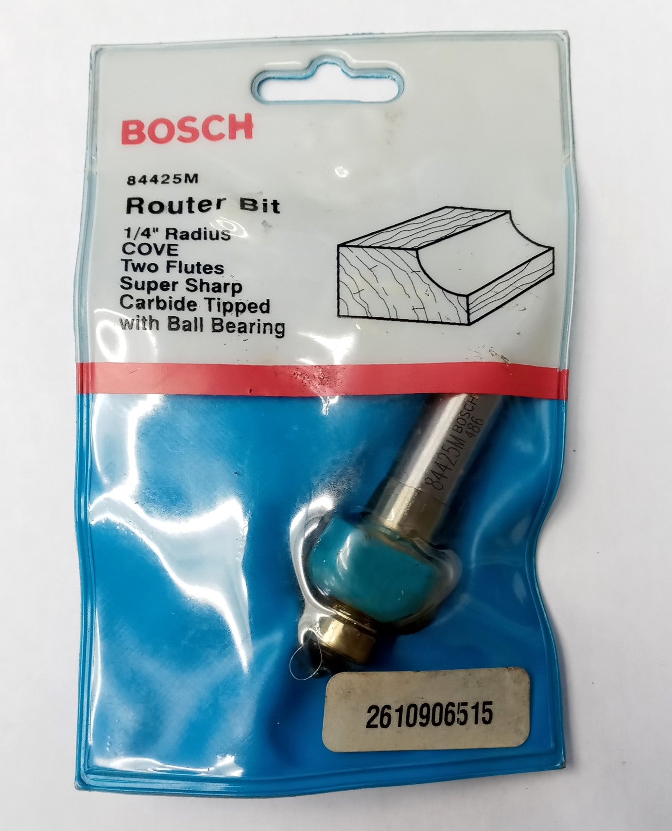 Bosch 84425M 1/4 In. x 1/2 In. Carbide Tipped Cove Bit USA