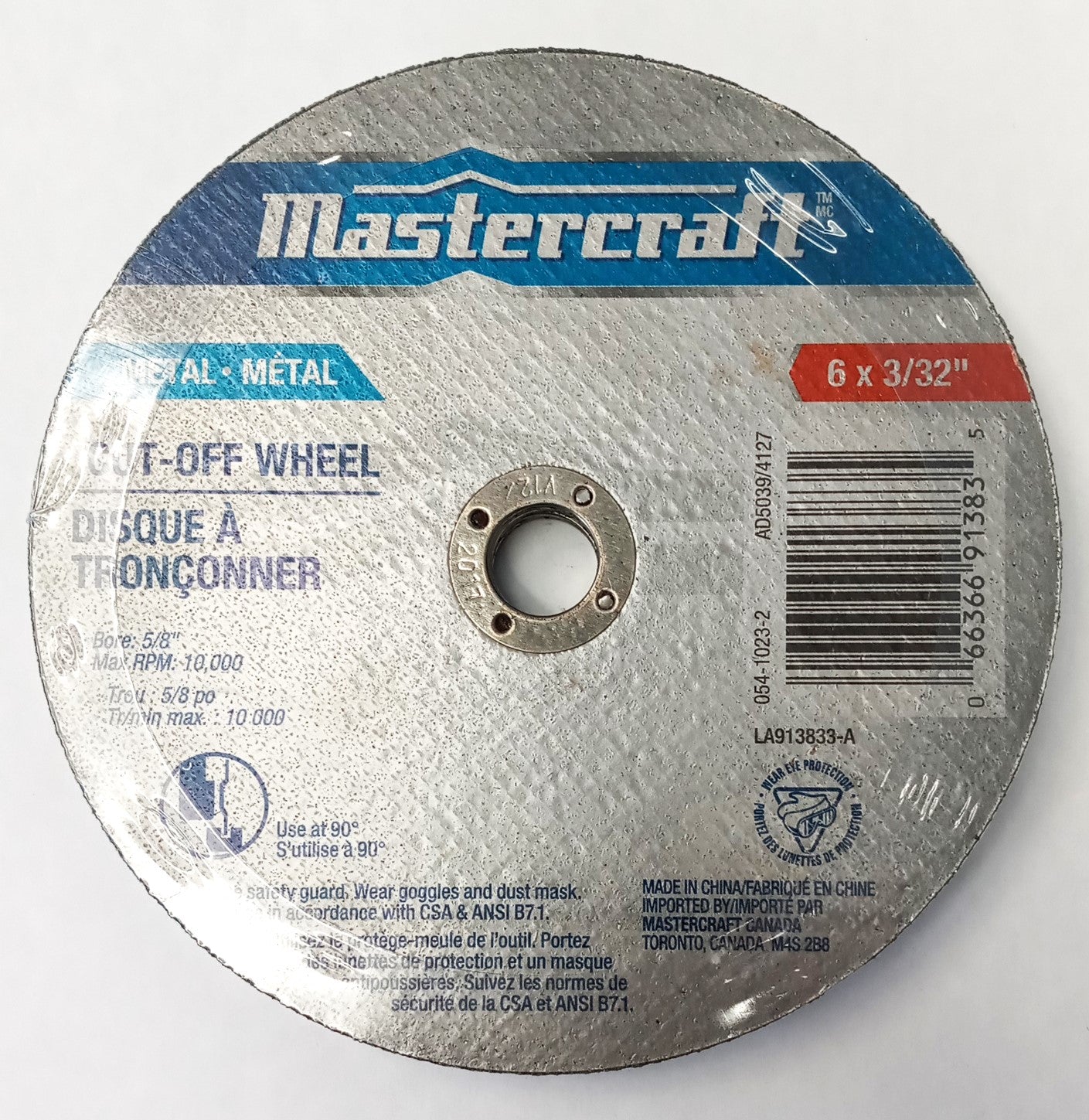 Mastercraft 913833 6" x 3/32" Metal Cut Off Wheel Disc 25 Pieces