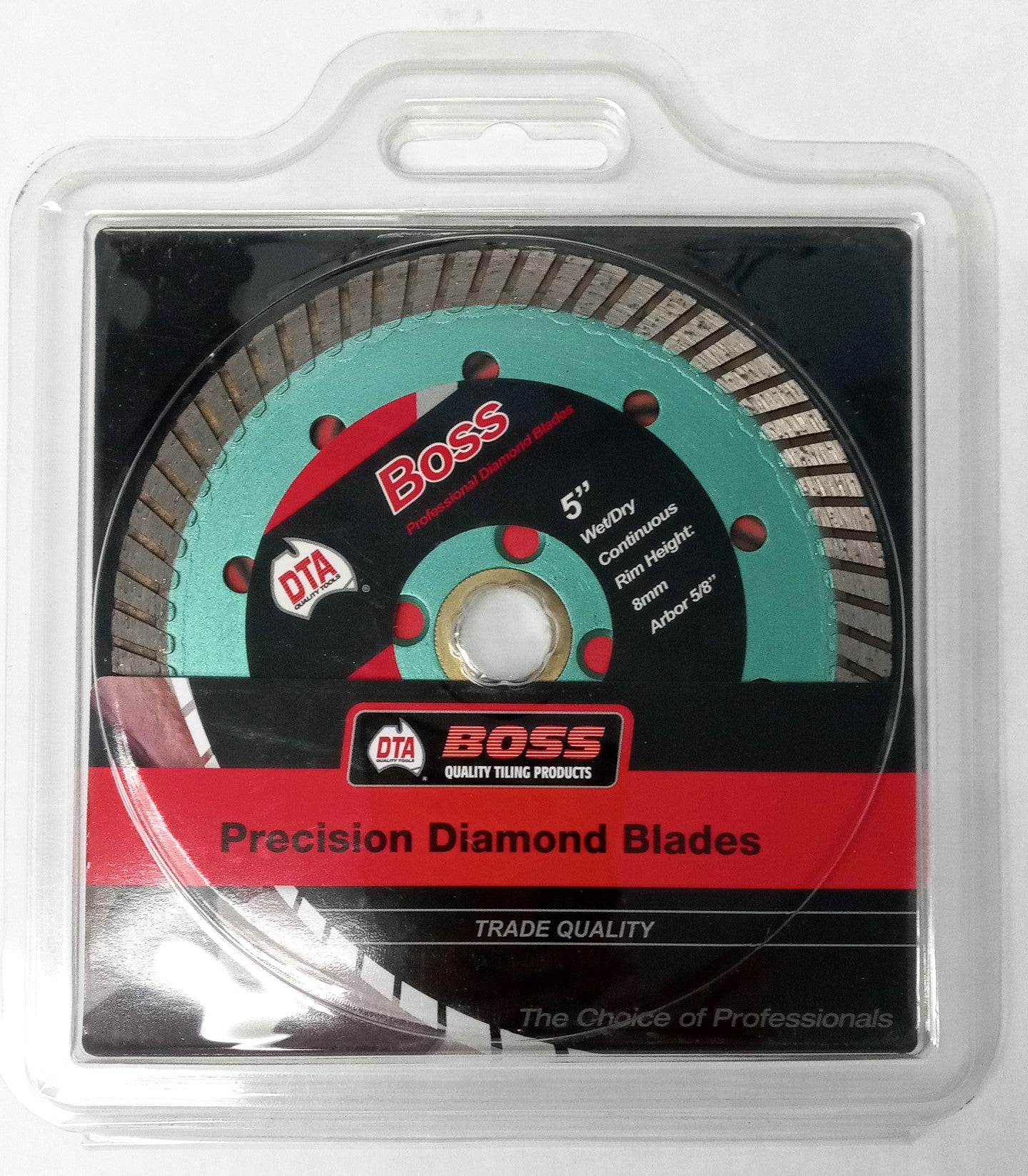 DTA DBST050 5" Boss Supreme Turbo Rim Dry Diamond Blade for Tile