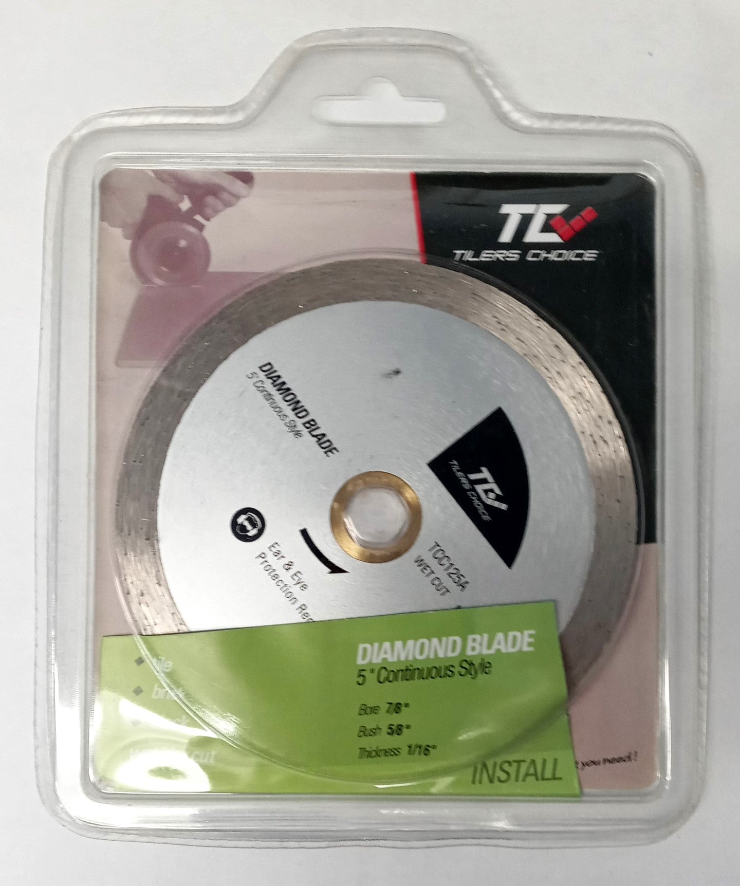 DTA TCC125A Tiler's Choice 5" Continuous Rim Diamond Blade for Tile