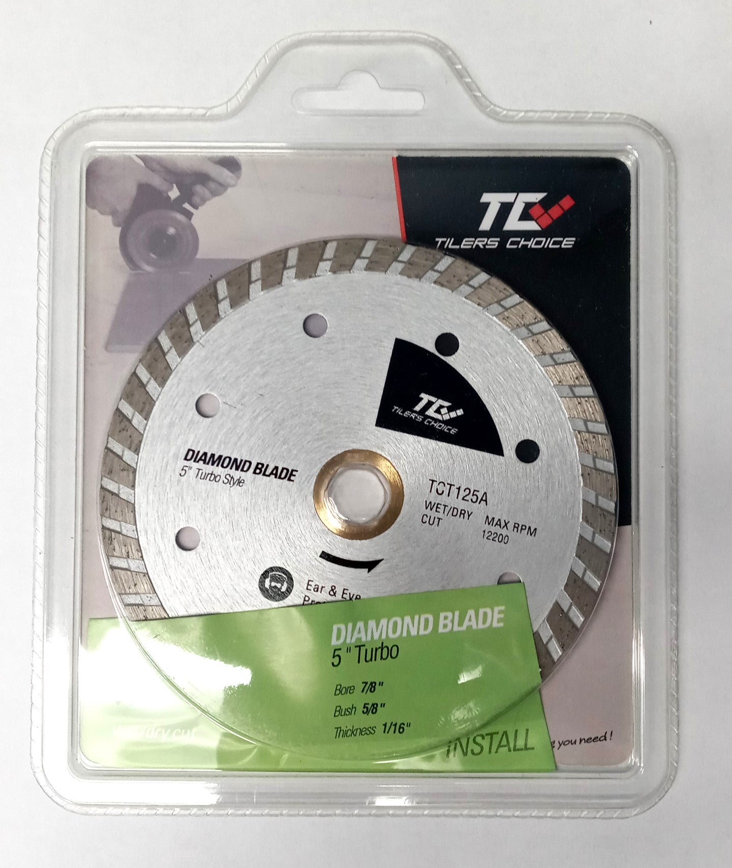 DTA TCT125A Tiler's Choice 5" Turbo Style Diamond Blade for Tile