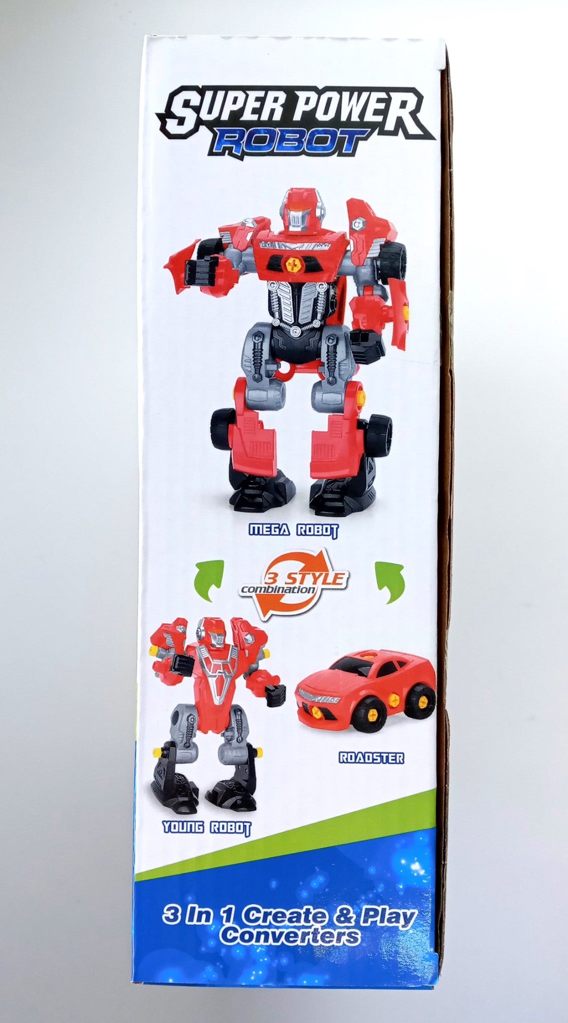 PowerTRC 3-in-1 Take Apart Robot & Truck Toy with Screwdriver & Power Drill