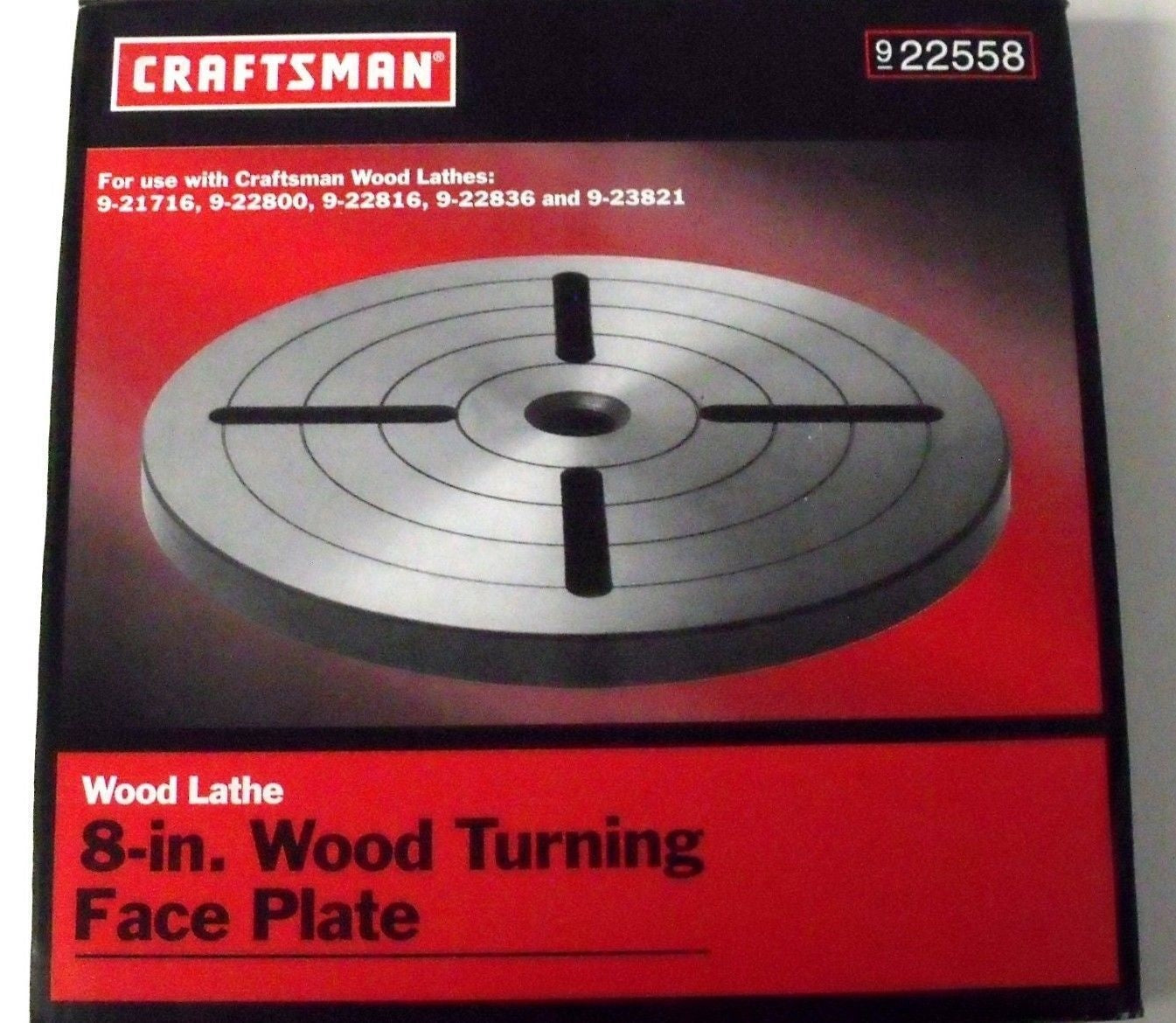 Craftsman 22558 8" Wood Turning Face Plate