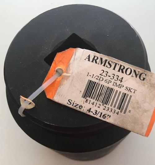 Armstrong 23-334 6 Point 1-1/2 Inch Drive Deep Impact Socket, 4-3/16" USA
