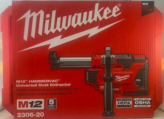 Milwaukee  M12 HAMMERVAC 2306-20 Universal Dust Extractor (Tool Only) New