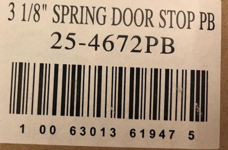 Taymor 25-4672PB Polished Brass 3-1/8" Spring Doorstop