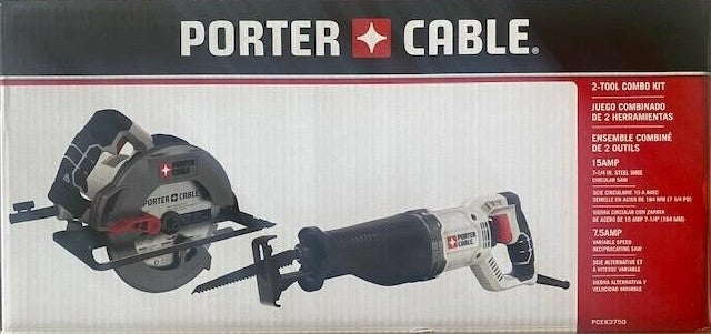 Porter Cable PCEK3750 Reciprocating Saw And Circular Saw Kit Corded