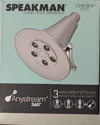 Speakman S-3020 Chelsea Brushed Nickel High Pressure Fixed Shower Head 2.5 GPM