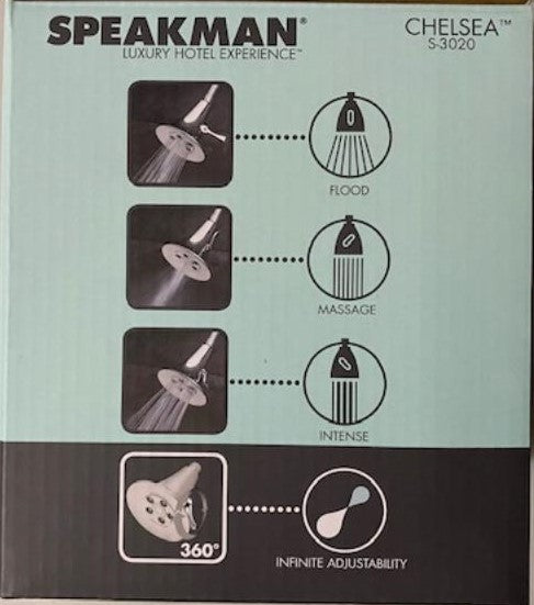 Speakman S-3020 Chelsea Brushed Nickel High Pressure Fixed Shower Head 2.5 GPM