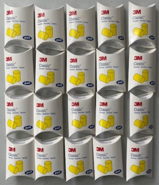 3M 310-1001 Classic Ear Plugs In Pillow Packs 20pairs USA