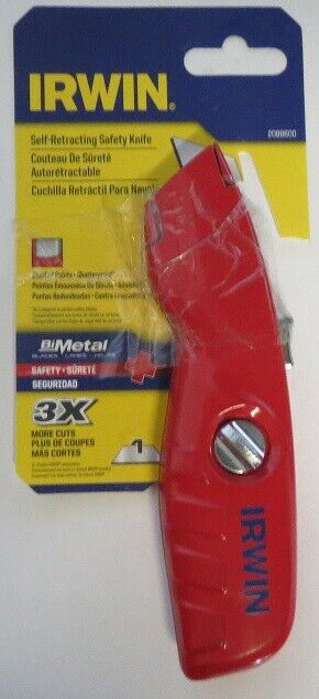 Irwin 2088600 6" Self Retracting Safety Utility Knife 1 Blade Included (Carded)