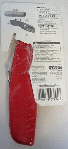 Irwin 2088600 6" Self Retracting Safety Utility Knife 1 Blade Included (Carded)