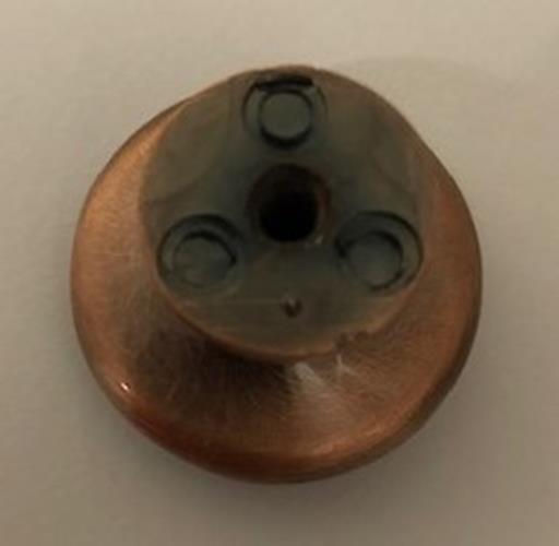 Williams Sonoma 3470341 Antique Copper Cabinet Knob Pull 1.25 inch Round 25 pcs