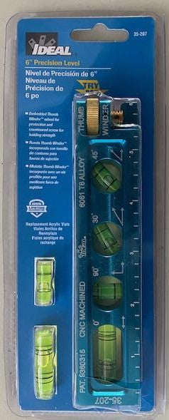 Ideal 35-207 6" Electrician Level With 4 Vials And Magnetic Jaw