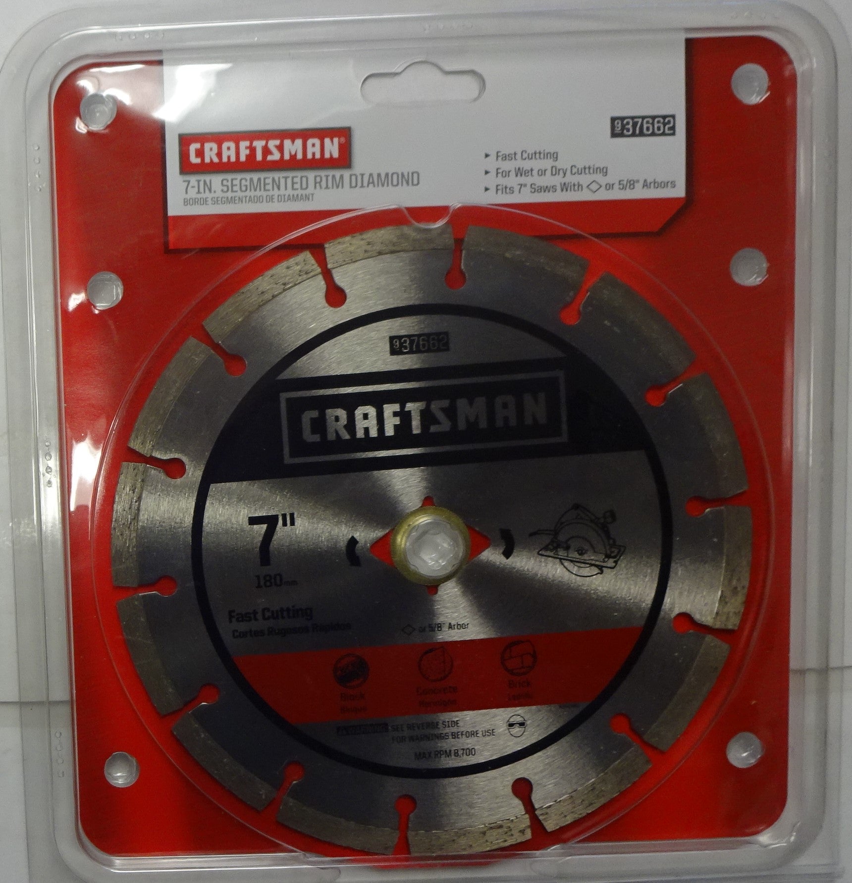 Craftsman 37662 7" Segmented Rim Diamond Saw Blade