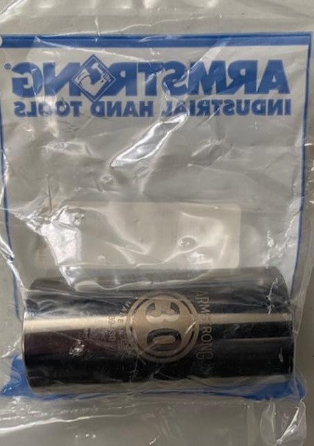 ARMSTRONG 39-330 30mm Deep Socket 12-Point 1/2" Drive USA