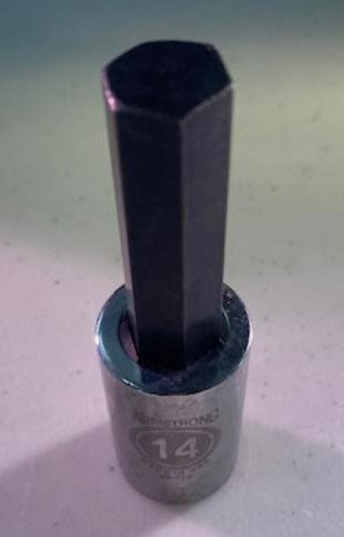 Armstrong 39-719 1/2" Drive 14mm Hex Socket Driver Bit USA