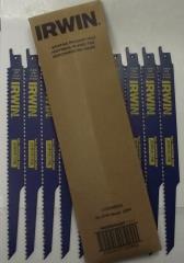 Irwin 372956 9" Nail Embedded Wood Cutting Reciprocating Saw Blades 10-Pack