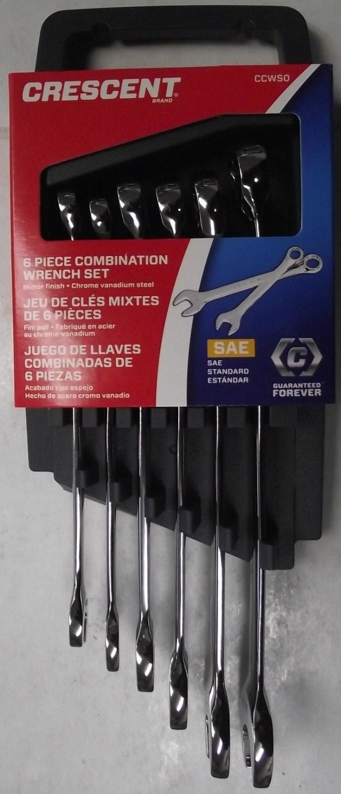 Crescent CCWS0 6 Piece SAE Combination Wrench Set 12 Point