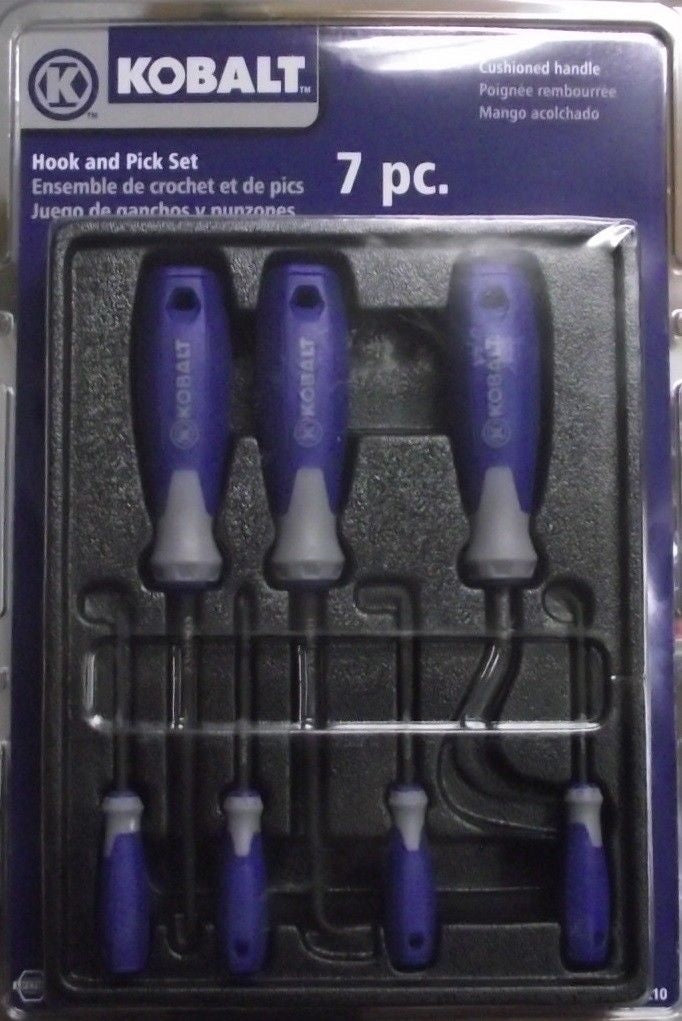 Kobalt 23975 7pc Hook & Pick Set Cushioned Handle