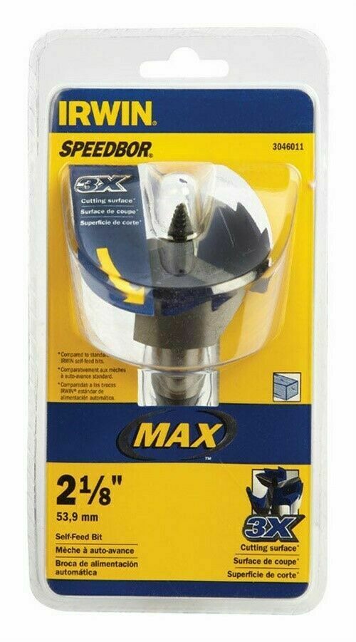 Irwin Speedbor 3046011 2-1/8" 3 Cutter Self-Feed Wood Bit