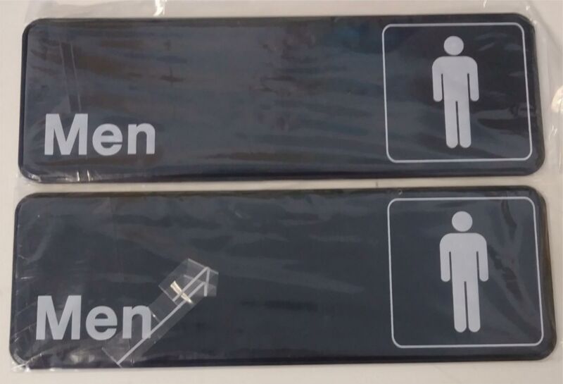 Advantus 83628 Mens Restroom Sign 2pcs