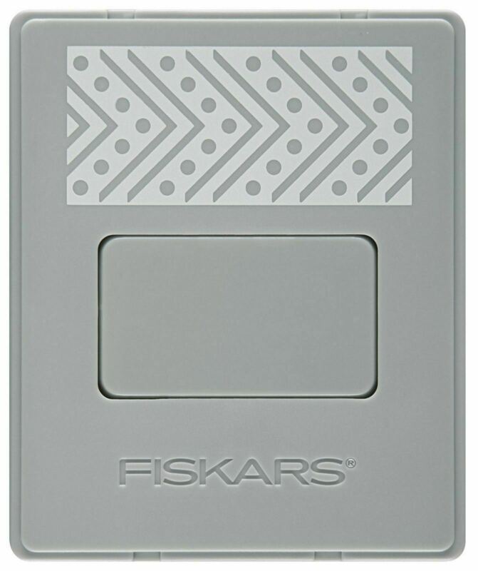 Fiskars 105690-1001 Dotted Herringbone AdvantEdge Border Punch Large Cartridge