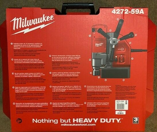 MILWAUKEE 4272-59A Electromag Drill 1-5/8" 220v-240v 13Amp (won't work in USA)