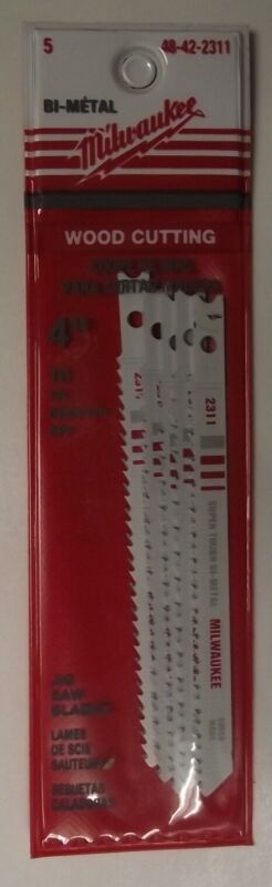 Milwaukee 48-42-2311 Jig Saw Blades 10tpi 4" length 1-5 pack Swiss