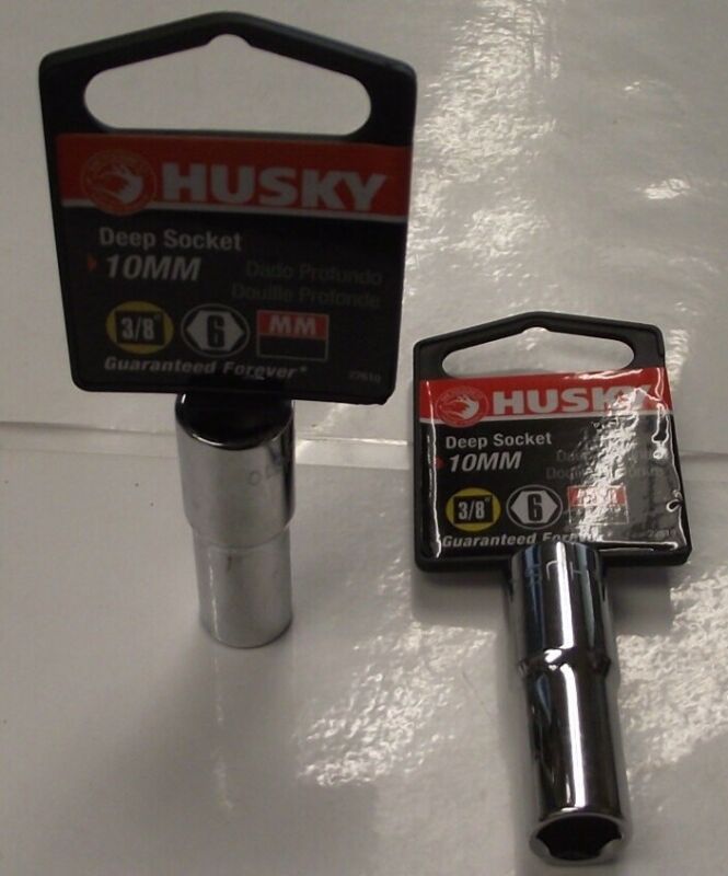 HUSKY 22610 3/8" Drive 10MM 6 Point Deep Sockets 2pcs.