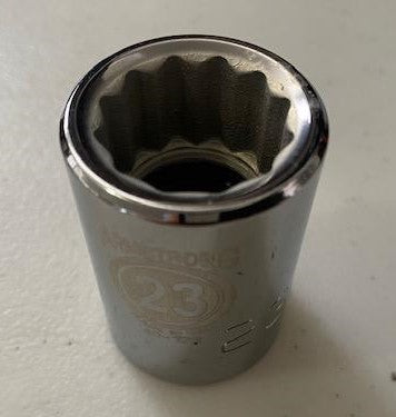 ARMSTRONG 40-123 3/4" Drive 12-Point 23mm Socket USA