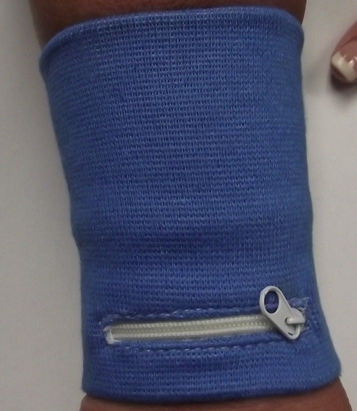 Wrist Wallet 9245 Sweatband For Working Out Travel Or At The Beach 5 pcs