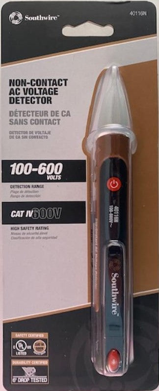 Southwire 40116N 100 to 600-Volt Non-Contact AC Voltage Detector