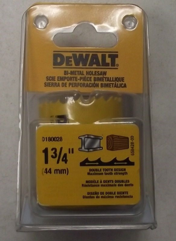 DEWALT D180028 1-3/4" (44mm) Bi-Metal Hole Saw USA
