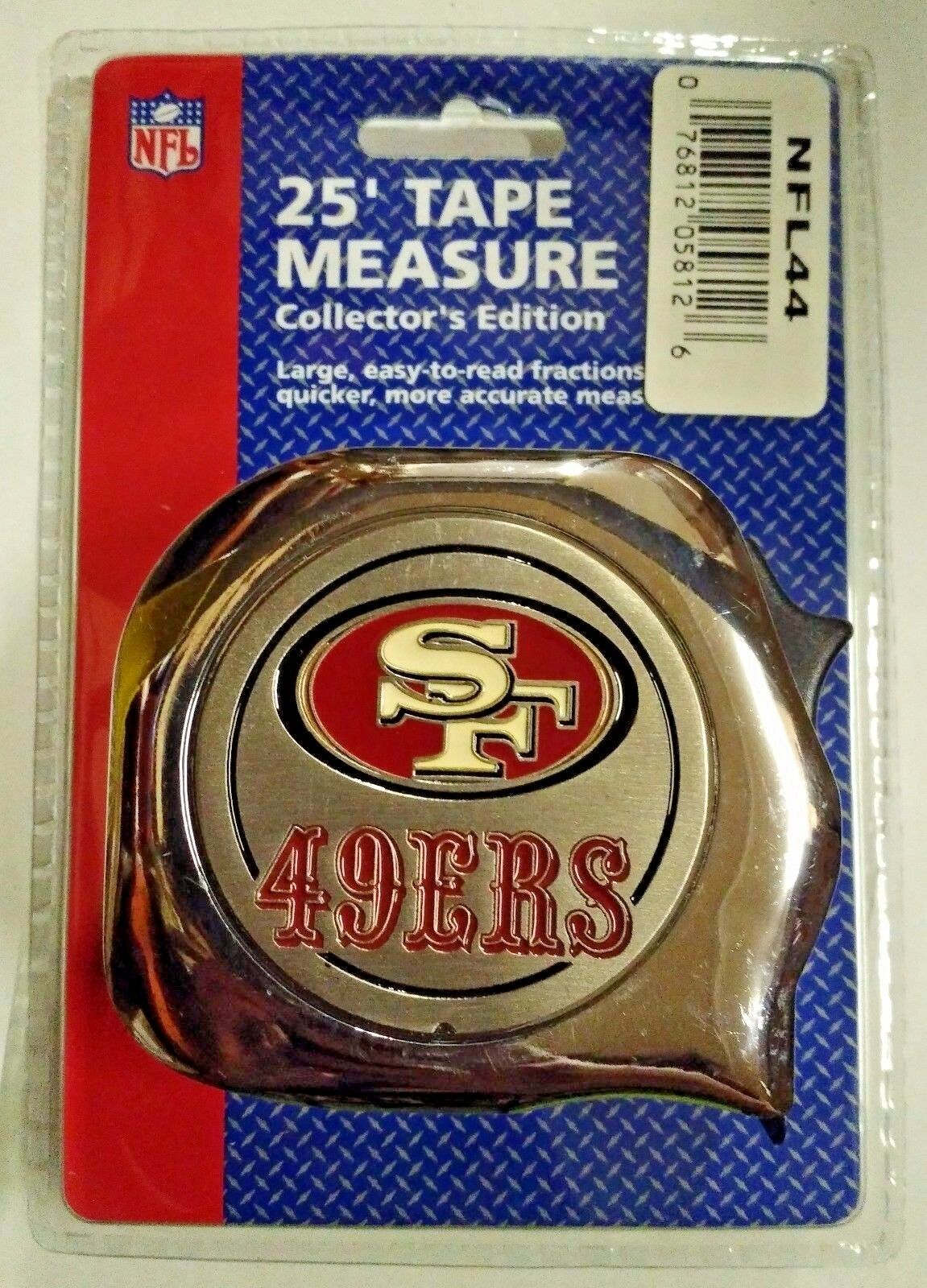 Great Neck NFL44 1" x 25' NFL Tape Measure San Francisco 49ers