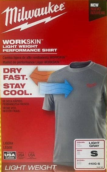 Milwaukee 410G-S WorkSkin Lightweight Performance Work Shirt Small USA