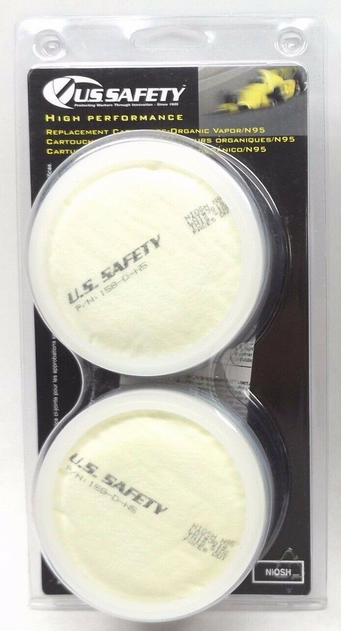 U.S. Safety 158T20DN5C Replacement Cartridges - Organic Vapor / N95 2 Pack