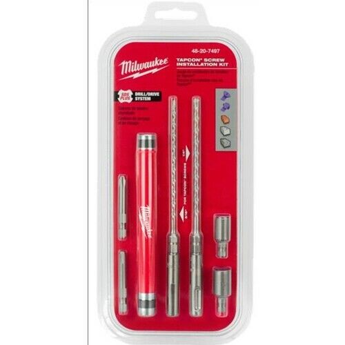 Milwaukee 48-20-7497 SDS+ Tapcon Installation Concrete Screwing Kit