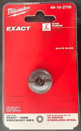 MILWAUKEE 49-16-2706 Sink Punch 7/8" Hole Size Exact Line