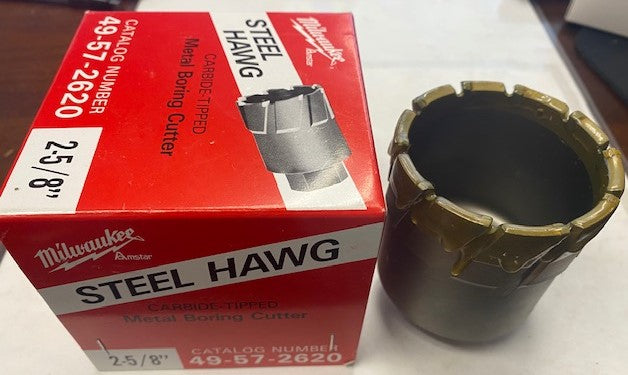 Milwaukee 49-57-2620 2-5/8” Steel Hawg Carbide Tipped Metal Cutter Japan